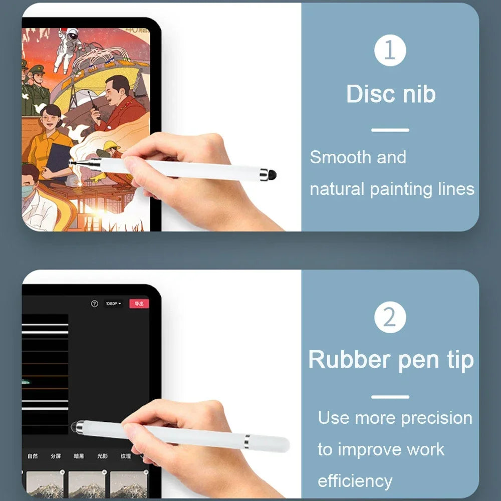 Tablet Pen Drawing Screen Touch Pen 2 in 1 Stylus Pen for IPhone IPad Tablet Capacitive Touch Pencil for Samsung Android Phon