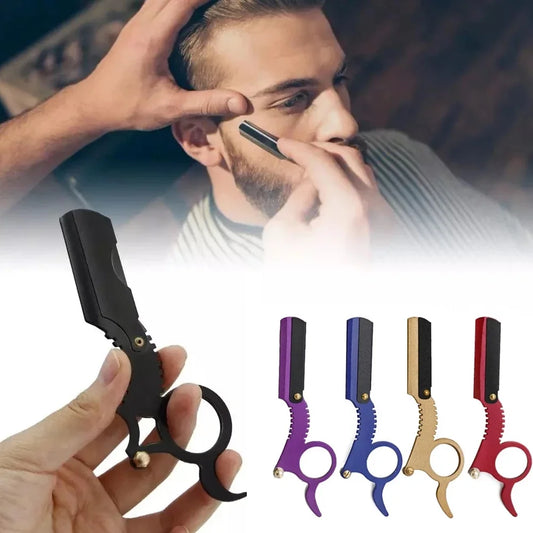 Professional Single Ring Barber Single Edge Shave Razor Vintage Classic Edge Razor with Easy Blades Replacement for Barber Sa