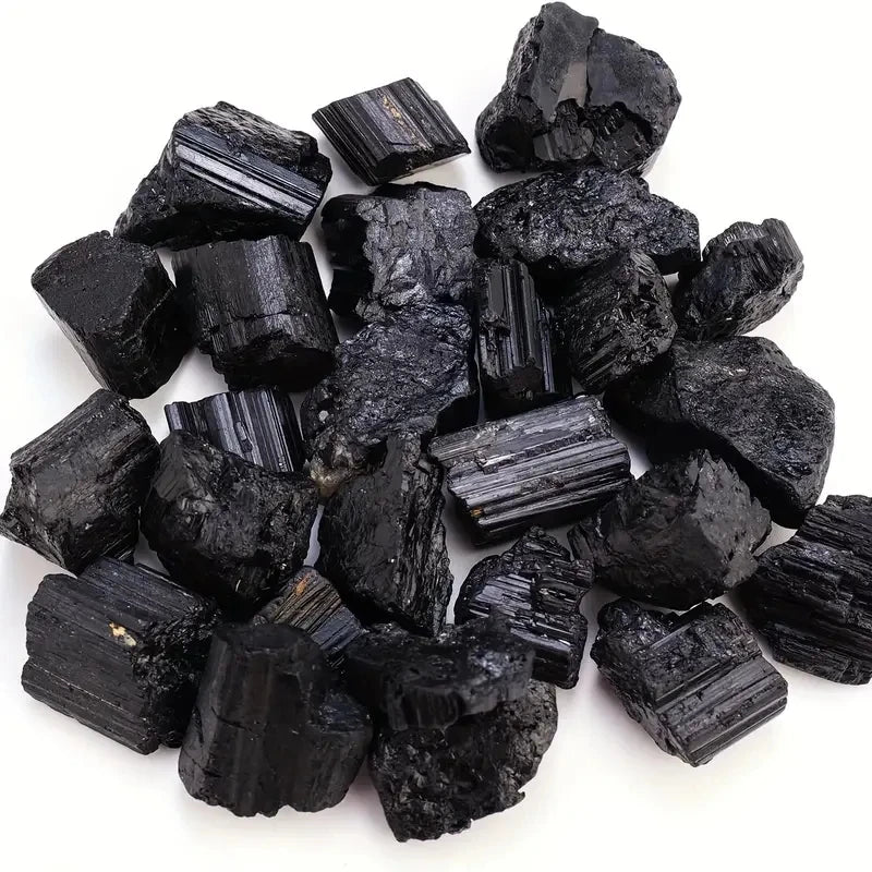 100g/bag Natural Black Tourmaline Stones Raw Ore Irregular Crystals Mineral Specimen
