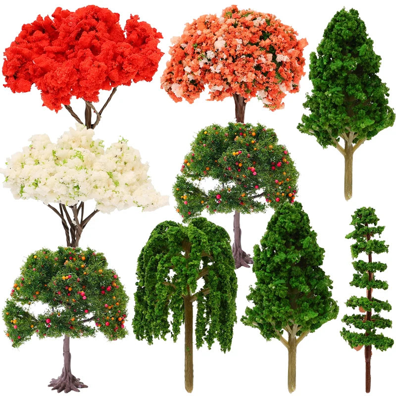 Realistic Fruit Tree Decor Miniature Landscape Table Model Ornaments DIY Fruit Trees Figurines DIY Microlandscape Decorations