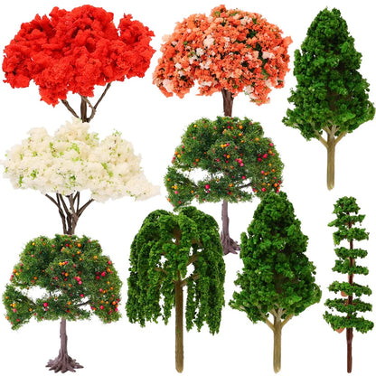 Realistic Fruit Tree Decor Miniature Landscape Table Model Ornaments DIY Fruit Trees Figurines DIY Microlandscape Decorations