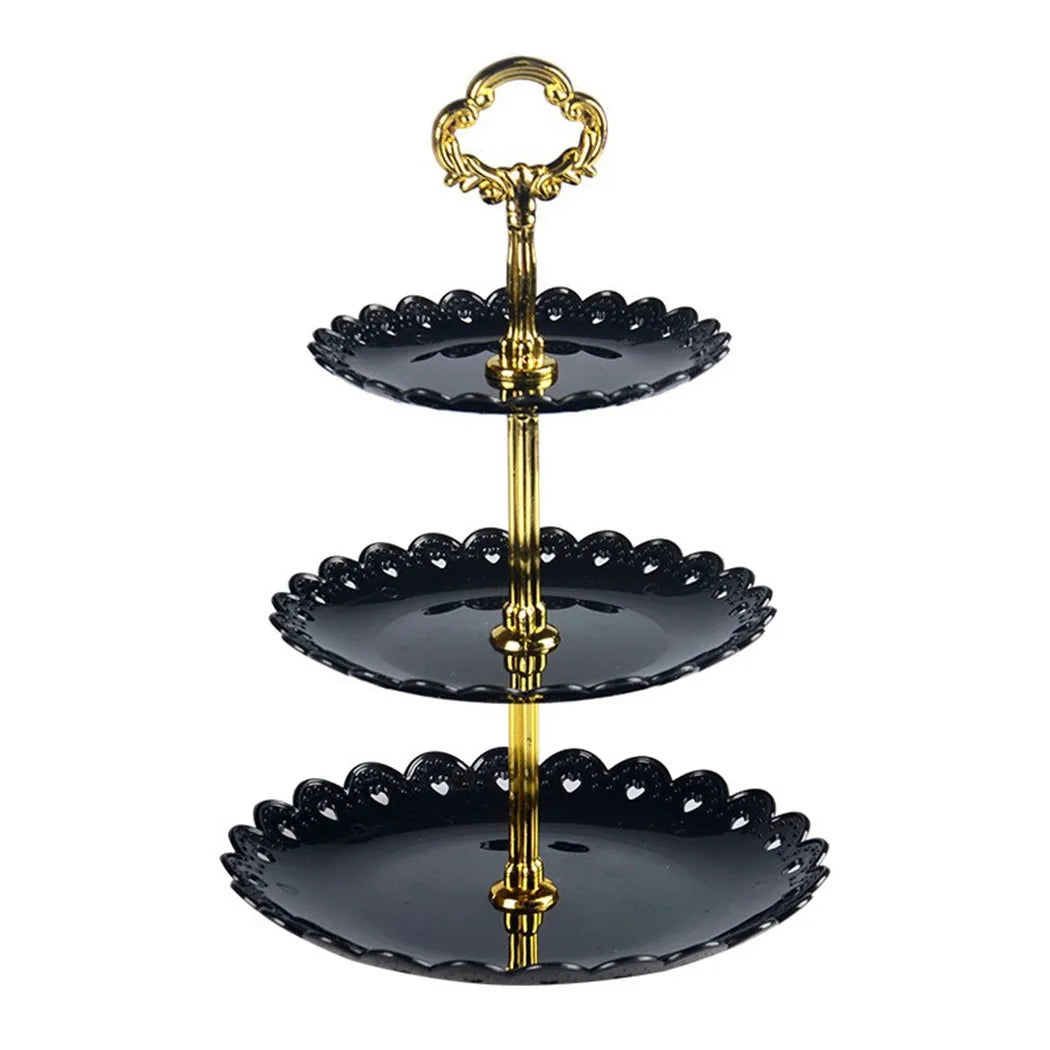 3 Layer Cake Stand Fruit Plate Tray Display Birthday Party Dessert Wedding