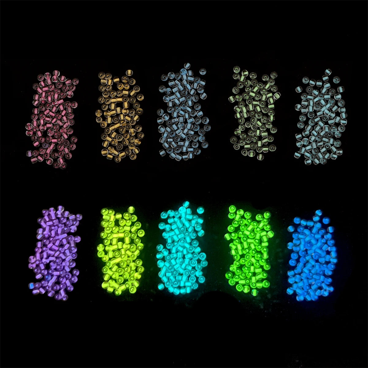 2/3/4mm Glass Luminous Beads (Glow-in-The-Night Seed Beads) - DIY Jewelry Making(Necklace/Bracelet)Handmade Accessories 11g/B