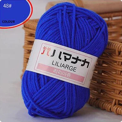 DIY Baby Milk Sweet Soft Cotton Knitting Wool Yarn Thick Fiber Velvet Yarn Hand Knitting Wool Crochet Yarn for DIY Sweater - 