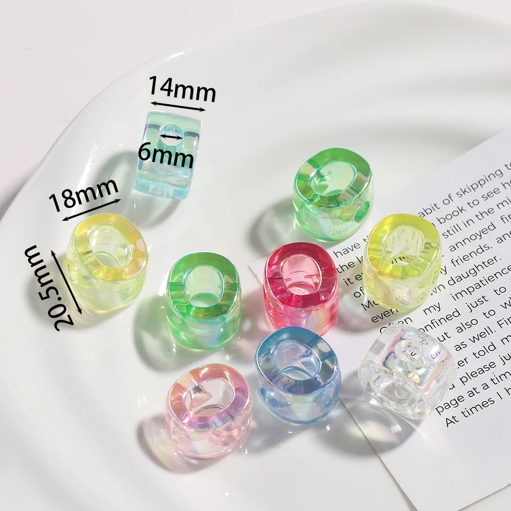 5pcs/lot Multicolour Random Letter Beads Acrylic Transparent Alphabet Bead For Jewelry Making DIY Necklace Keychain Accessori