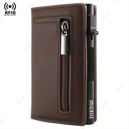 Multi-card Slot Men Wallet Business Card Holder Fashion Folding Large-capacity Coin Purse PU Leather Black Short Purse Card C