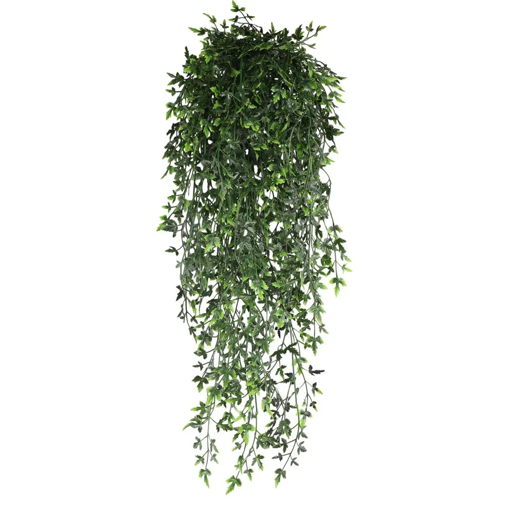 Persian fern Leaves Vines Home Room Decor Hanging Artificial Plant Plastic Leaf Grass Wedding Party Wall Balcony Decoration -
