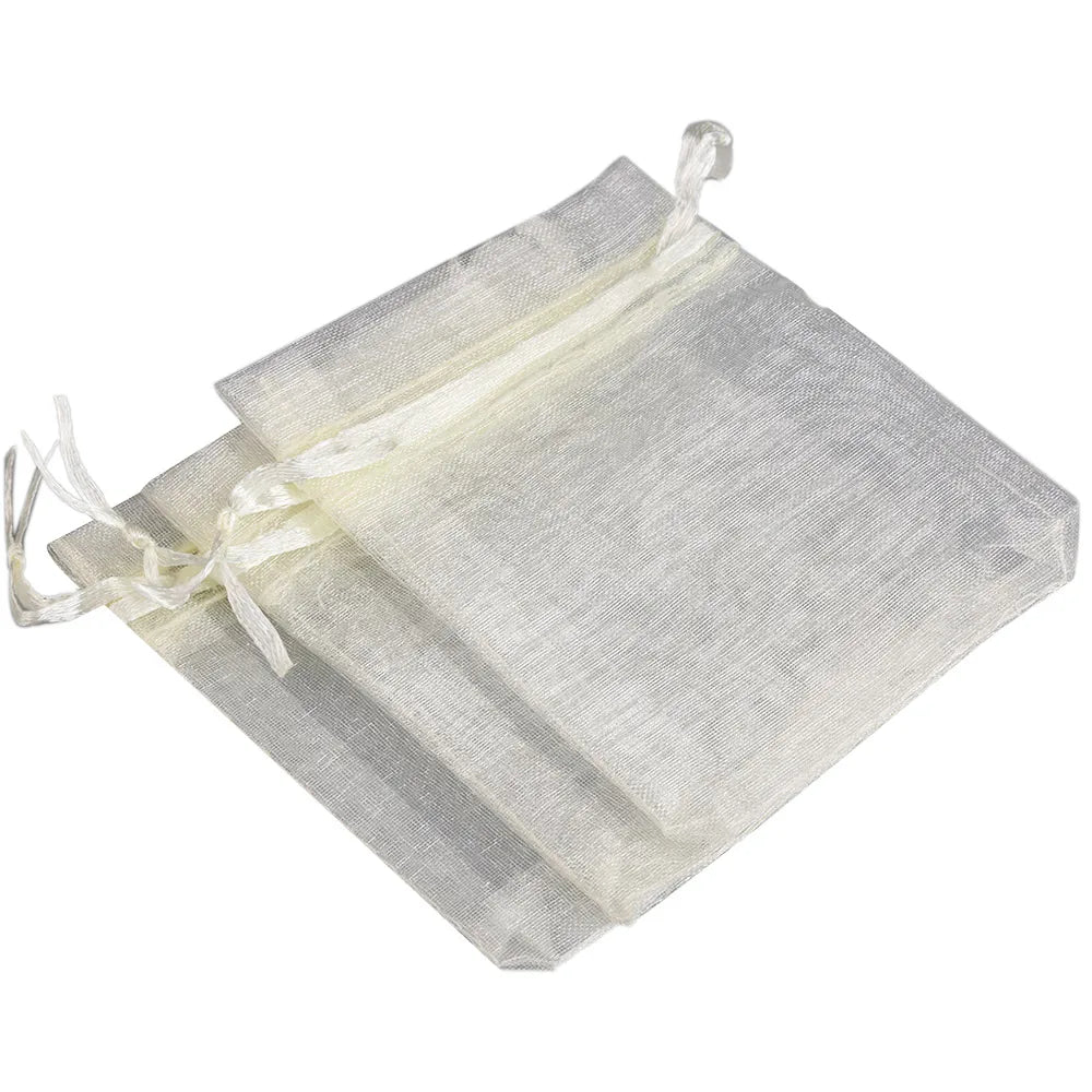 50/100pcs/lot Organza Gift Bag For Jewelry 24 Colors Drawstring Pouches For Wedding Christmas Candy Gift Bags Jewelry Packing