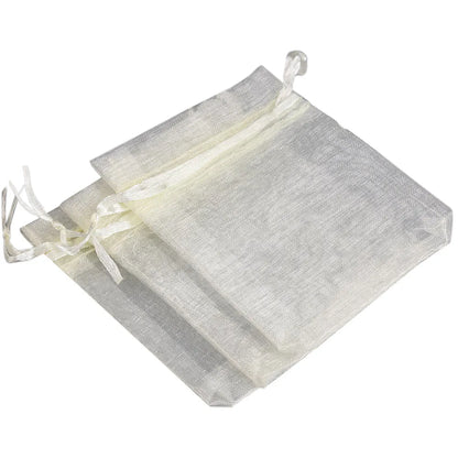 50/100pcs/lot Organza Gift Bag For Jewelry 24 Colors Drawstring Pouches For Wedding Christmas Candy Gift Bags Jewelry Packing