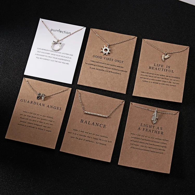 New Trendy Fashion Silver Gold Color Alloy Heavenly Angel Wings Pendant Necklaces for Women Girl Fashion Jewelry