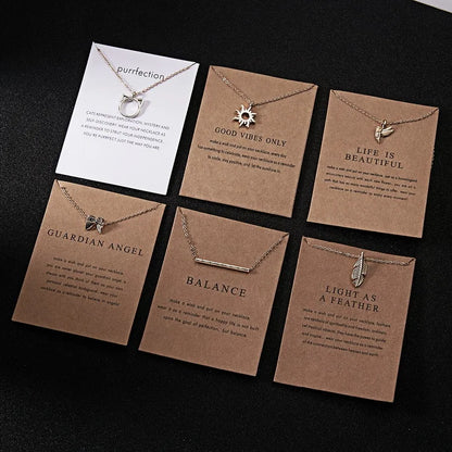 New Trendy Fashion Silver Gold Color Alloy Heavenly Angel Wings Pendant Necklaces for Women Girl Fashion Jewelry