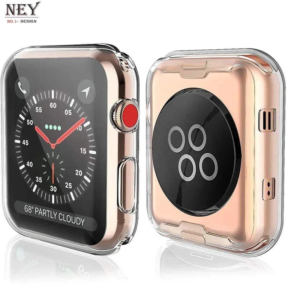 Soft TPU Screen Protector for Apple Watch 10 9 8 45mm 41mm 44mm 42mm 46mm 49mm Full Case Cover for IWatch Ultra 7 SE 6 5 4 3 