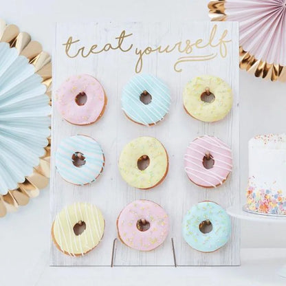 Wooden Donut Stand Wedding Decoration Wall Dessert Doughnut Table Holder Baby Shower Birthday Party Table Decor Supplies