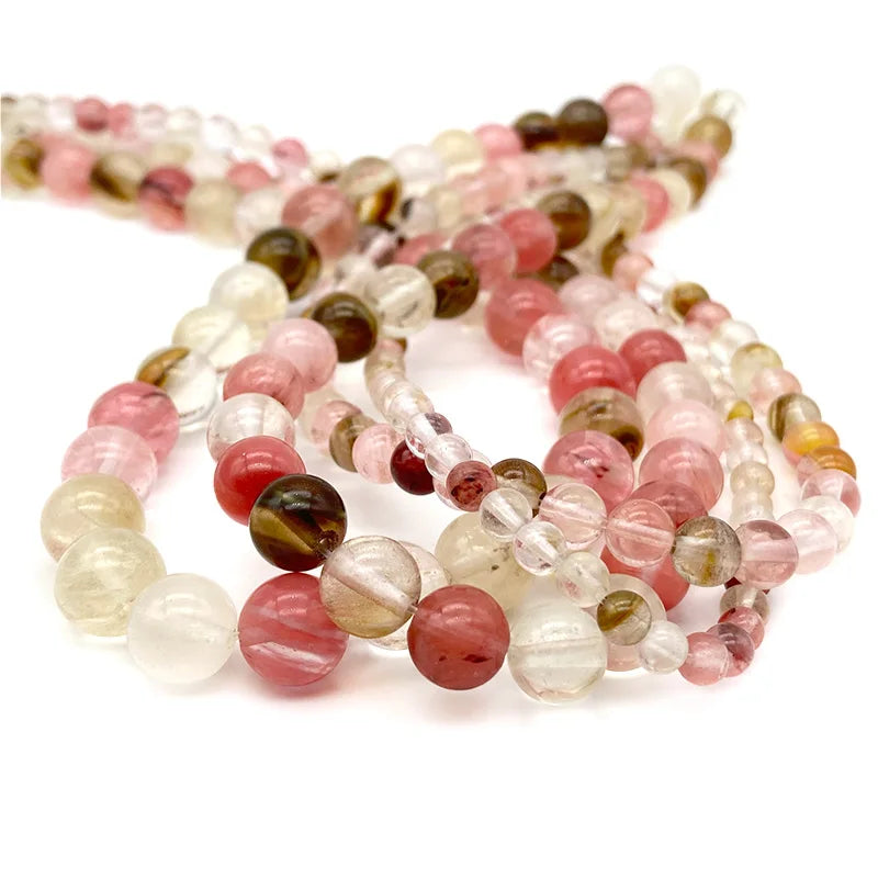 4 6 8 10mm Natural Stone Beads Amethyst Amazonite Agates Jades Loose Round Beads for Jewelry Making Bracelet Necklace DIY