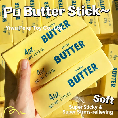 Butter Stick Squishy Toy Slow Rising Squeeze Toy Butter Bar Brick Squishy Fidget Toy Anti Stress Release Hand Relax Gift Toy