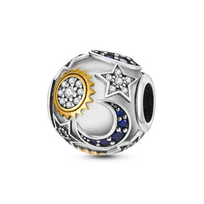 925 Sterling Silver Charms Fit Original Bracelets Star Moon Sun Spaceman Pendant Beads DIY Women Necklaces Jewelry - 28