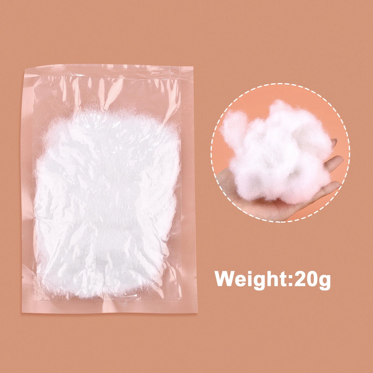 20-200g/Lot Doll Stuffed Cotton Toys PP Cotton Pillow Filling Premium Polyester Fiber Stuffing High Elastic Filler DIY Handma
