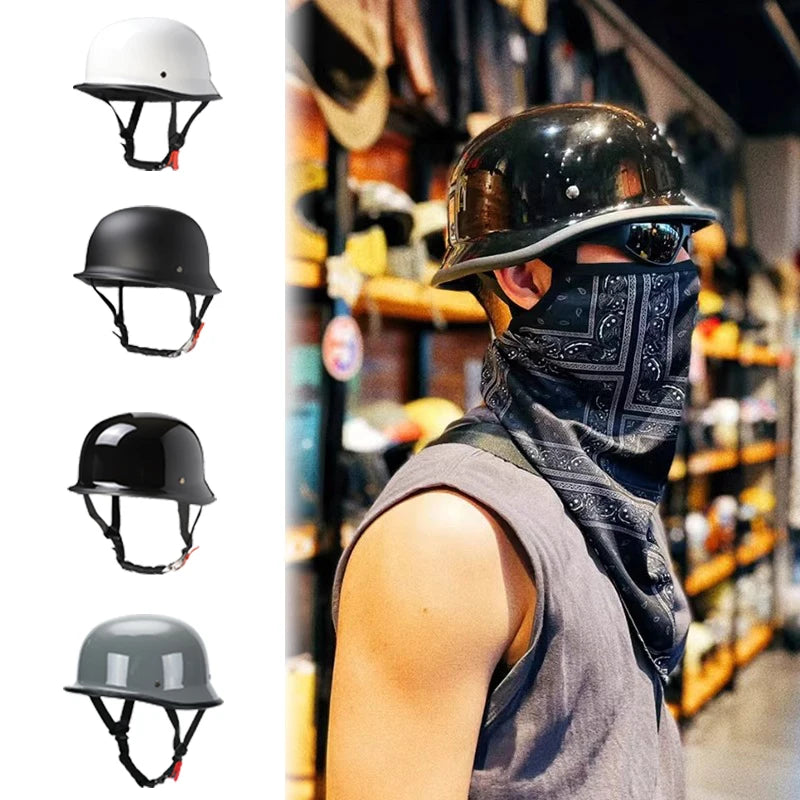 15 German Vintage Half Helmet Half Helmet Japanese style retro motorcycle helmet summer pleasantly cool protective glasses