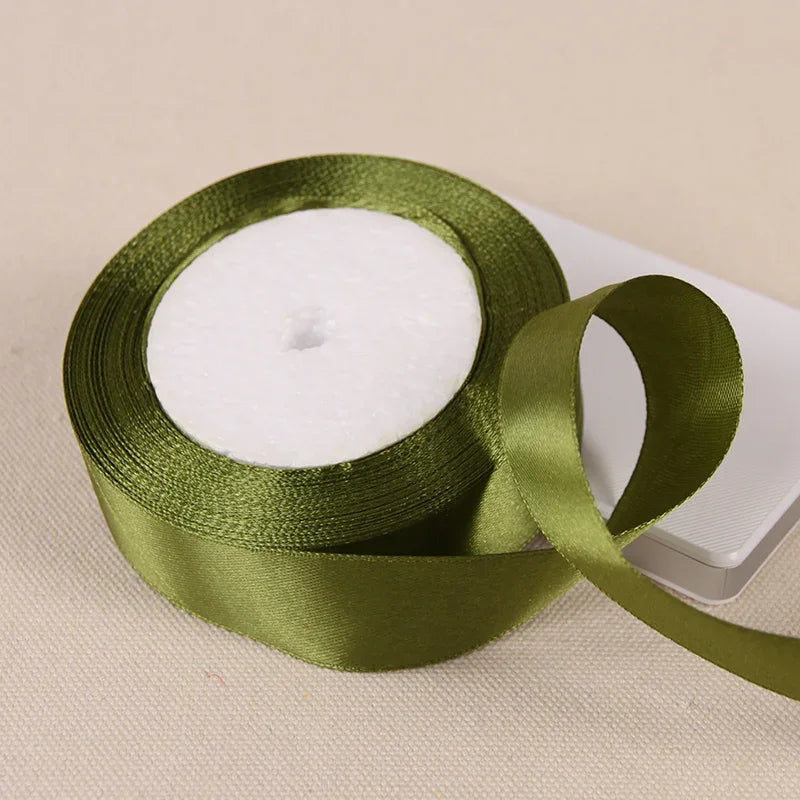 6/10/15/20/25/40/50mm Satin Ribbons DIY Artificial Crafts Wedding Party Supplies Handicraft Sewing Accessories Material 22met