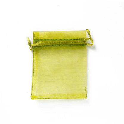 50Pcs Sheer Organza Gift Drawstring With Jewelry Pouches Display Packaging Christmas Candy Wedding Party Festival Gauze Bags