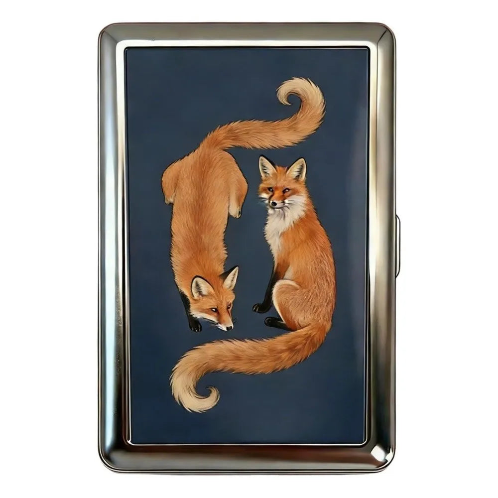 Vintage-Style Vintage Card Case Versatile Design Metal Material Metal Case Easy Snap Multi-function Card Holder - N