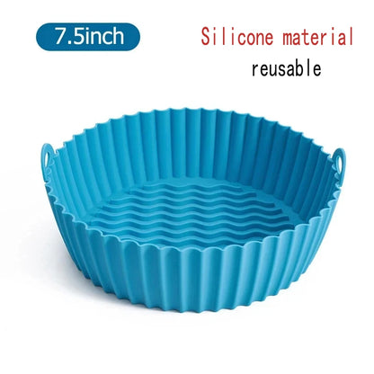 50Pcs Air Fryer Disposable Paper Non-Stick Airfryer Baking Papers Round Air-Fryer Paper Liners Paper Kitchen Accessories - Bl