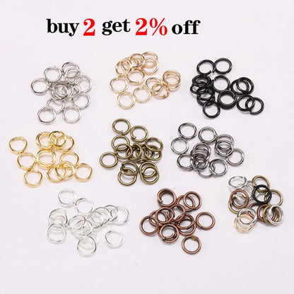 50-200pcs/lot 3-20 mm Jump Rings Split Rings Connectors For Diy Jewelry Finding Making Accessories Supplies