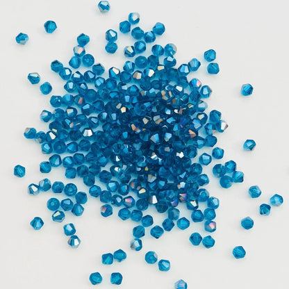 100PCS 4MM Shiny Faceted Austria Crystal Beads Bicone Beads Loose Spacer Beads for Jewelry Making DIY Bracelet Necklace Penda