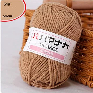 DIY Baby Milk Sweet Soft Cotton Knitting Wool Yarn Thick Fiber Velvet Yarn Hand Knitting Wool Crochet Yarn for DIY Sweater - 