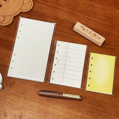 Colored Loose Leaf Refill Pages A7 M5 A6p Grid Lined Dot Design Journal Inner Pages Memo Pad 30P Memo Pads