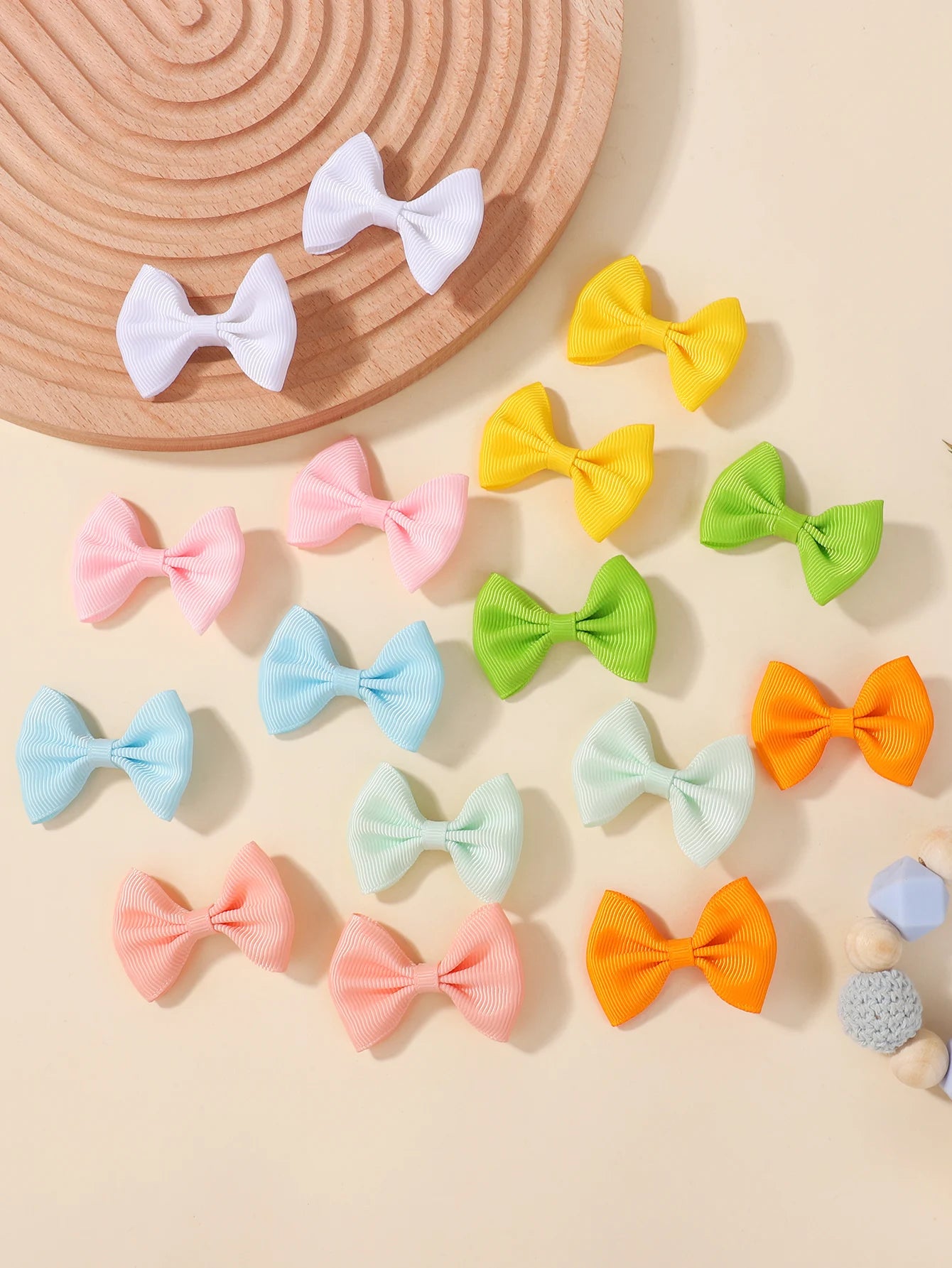 10/20/26/40pcs Random Color Bow Ribbon Hair Bow Clips Handmade Hairgripes Headwear Hairpins Baby Kids Hair Accessories