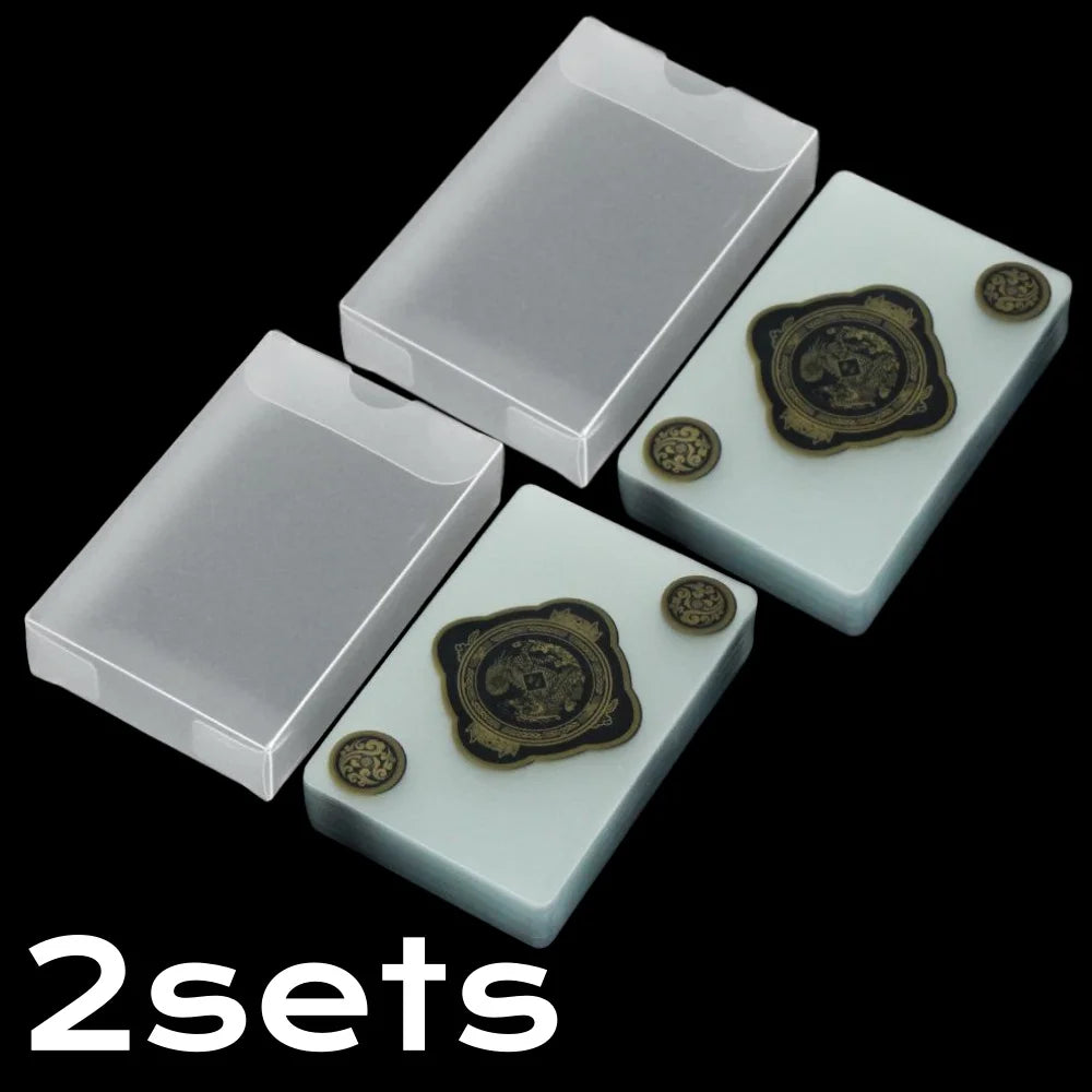 Waterproof Transparent Plastic Playing Cards 2Sets Creative Durable PVC Poker for Deck Board Game and Classic Card Games Acce