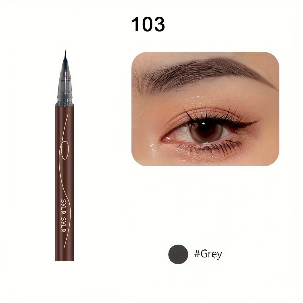 Ultra-fine ultra-fine eyebrow pencil waterproof professional sweat-proof liquid eyeliner Eyebrow dual-purpose durable makeup 