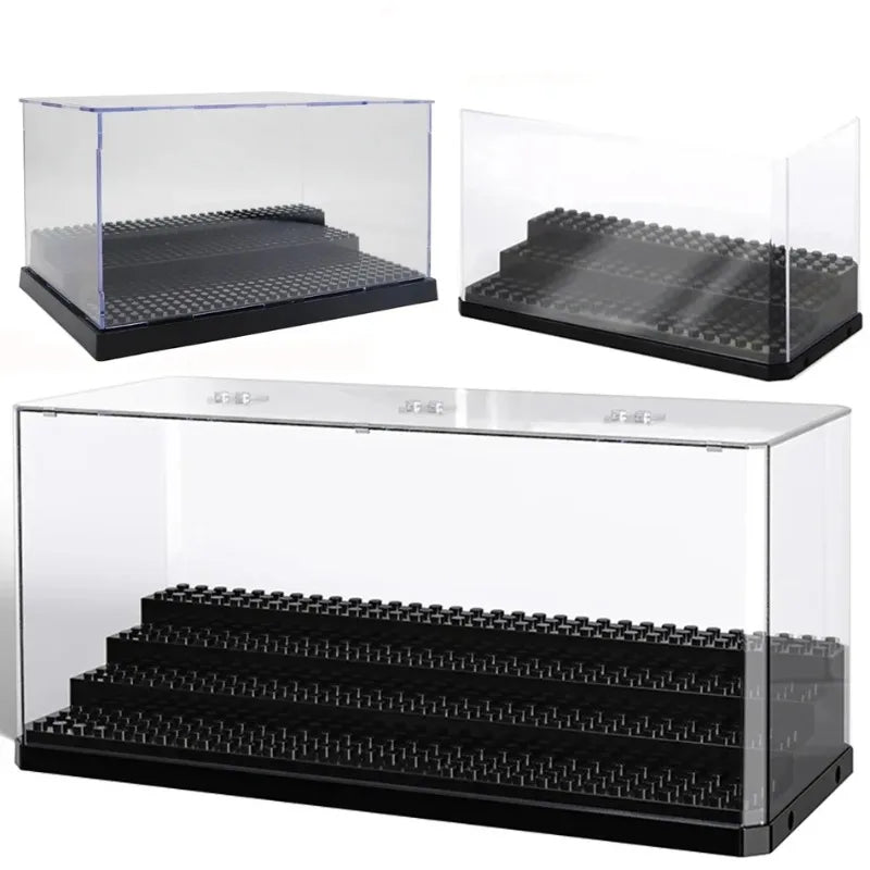 Compatible building block display box storage box building block doll collection step-by-step hand display