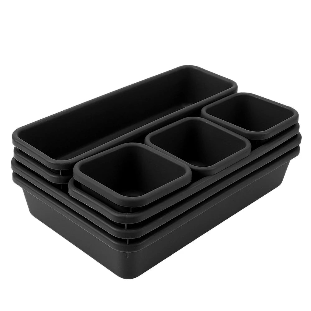 8pc/set Storage Drawer Storage Box Sundries Jewellery Holder Make Up Organizer Box Kitchen Bathroom Storage Trays Closet Cove