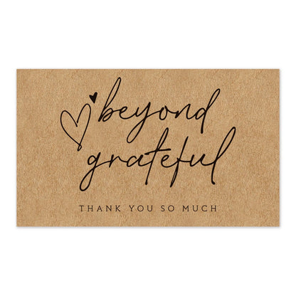 50pcs Natural Kraft Paper Thank You Cards for Small Business Appreciation Enterprise Thank You For Your Order Card Greeting C