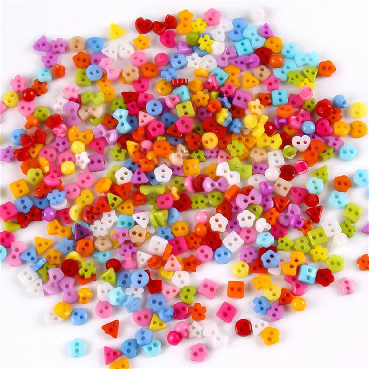 100pcsDouble hole 6mm small button, 15colors, miniature mini button, very suitable for doll clothes, baby buttons, smart butt