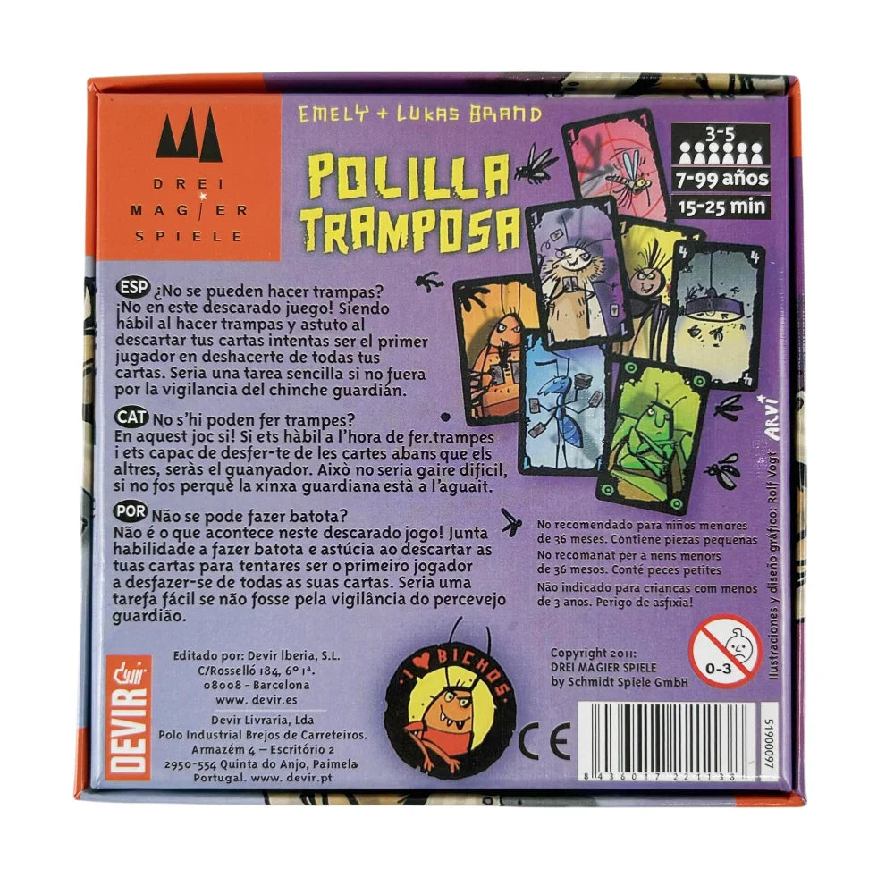 Mogel Motte Polilla Cards Board Game Devir-game moth cheate /Royal Xiaoqiang Cheating Moth Cards