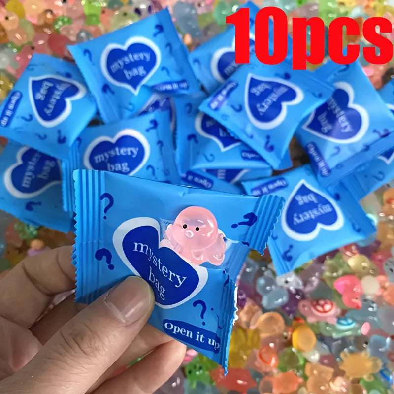 60pcs Glow In The Dark Mini Resin Animals & Mushroom Blind Bags Fairy Garden Decor Micro Landscape Birthday Gift Surprise - 1