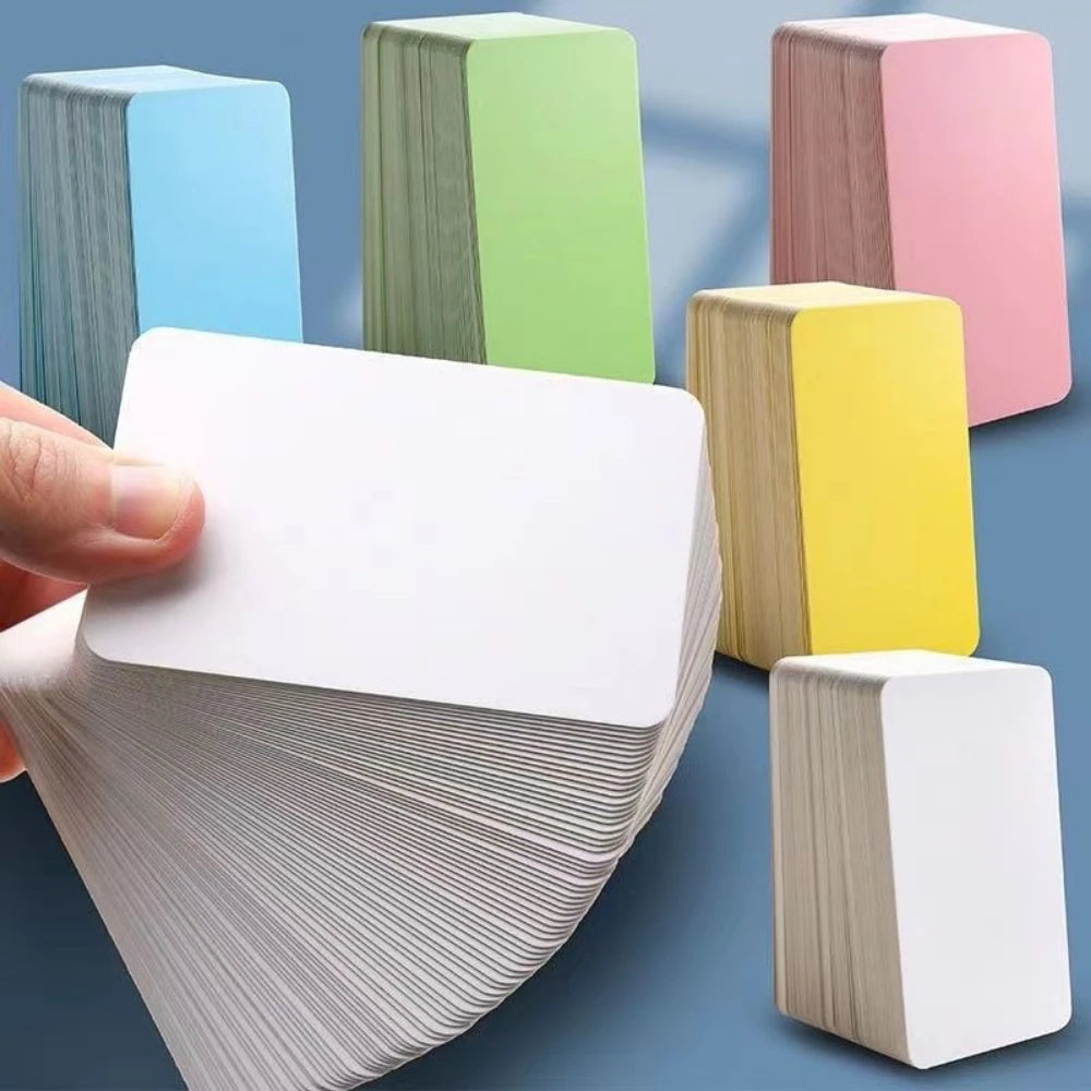 100/50/20PCS Color Kraft Paper Card Retro Double Sided Word Card DIY Postcard Gift Greeting Invitation Card Note Message Card