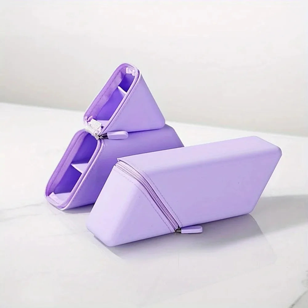 Stylish Silicone Pen Holder-Foldable Desktop Organizer for Office & Study,Multi-Purpose Stationery Cup,Perfect Gift for Stude