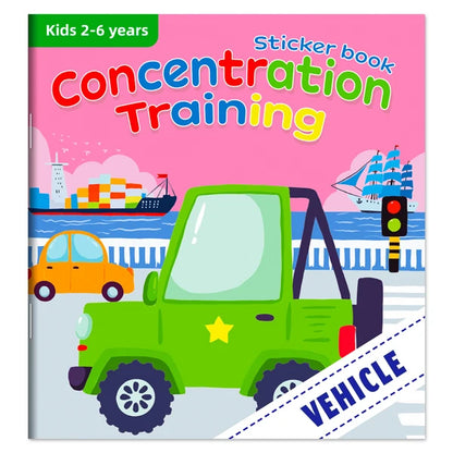Montessori Toys Cartoon Sticker Books Focus on Potential Development Education Sticker Toys for Children 3-6Y