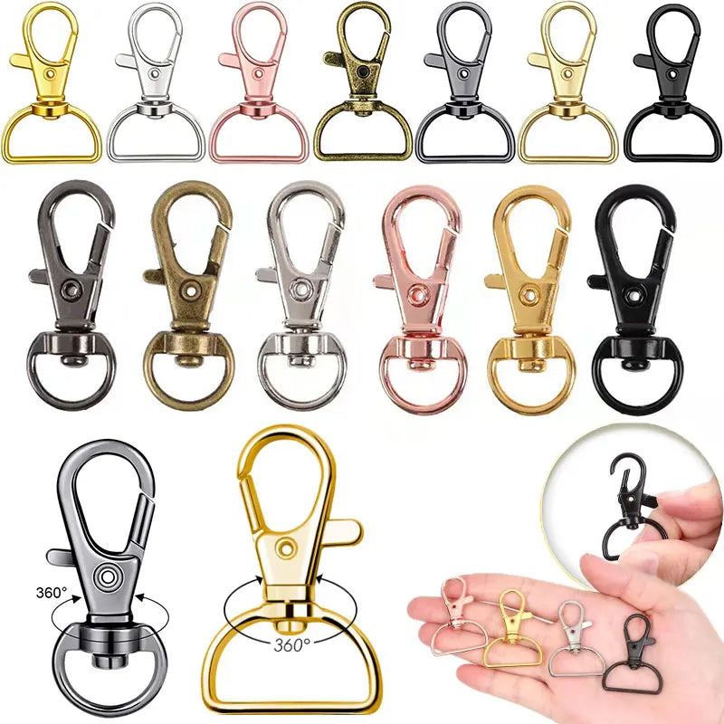 5/10/20PCS Swivel Clasps Lanyard Snap Hooks Key Chain Clip Hook Metal Lobster Claw Clasp for Keychain Sewing Jewelry DIY Craf