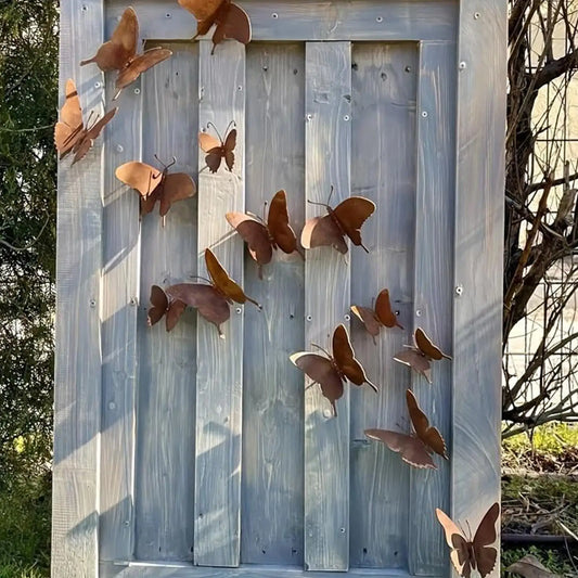 Metal Butterfly Wall Decor 15 Piece Set Aesthetic Wall Art for Girls Room Bedroom Nursery Bathroom Garden Outdoor Party Decor