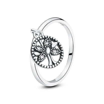 Original 925 Sterling Silver Ring Love Heart Pave CZ Crystal Stackable Rings For Women Wedding Engagement Birthday Gift Jewel