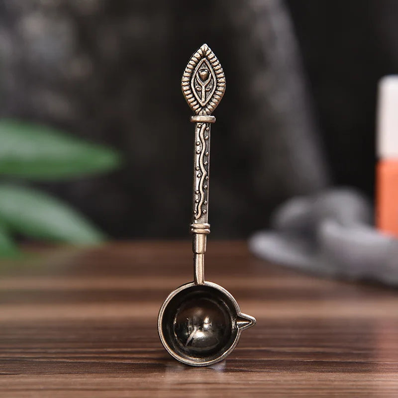 Bronze Spoon Vintage Craft Supplies Fire Paint Heating Decorative Tool Furnace Seal Wax Particle DIY Manual Scrapbooking SB00