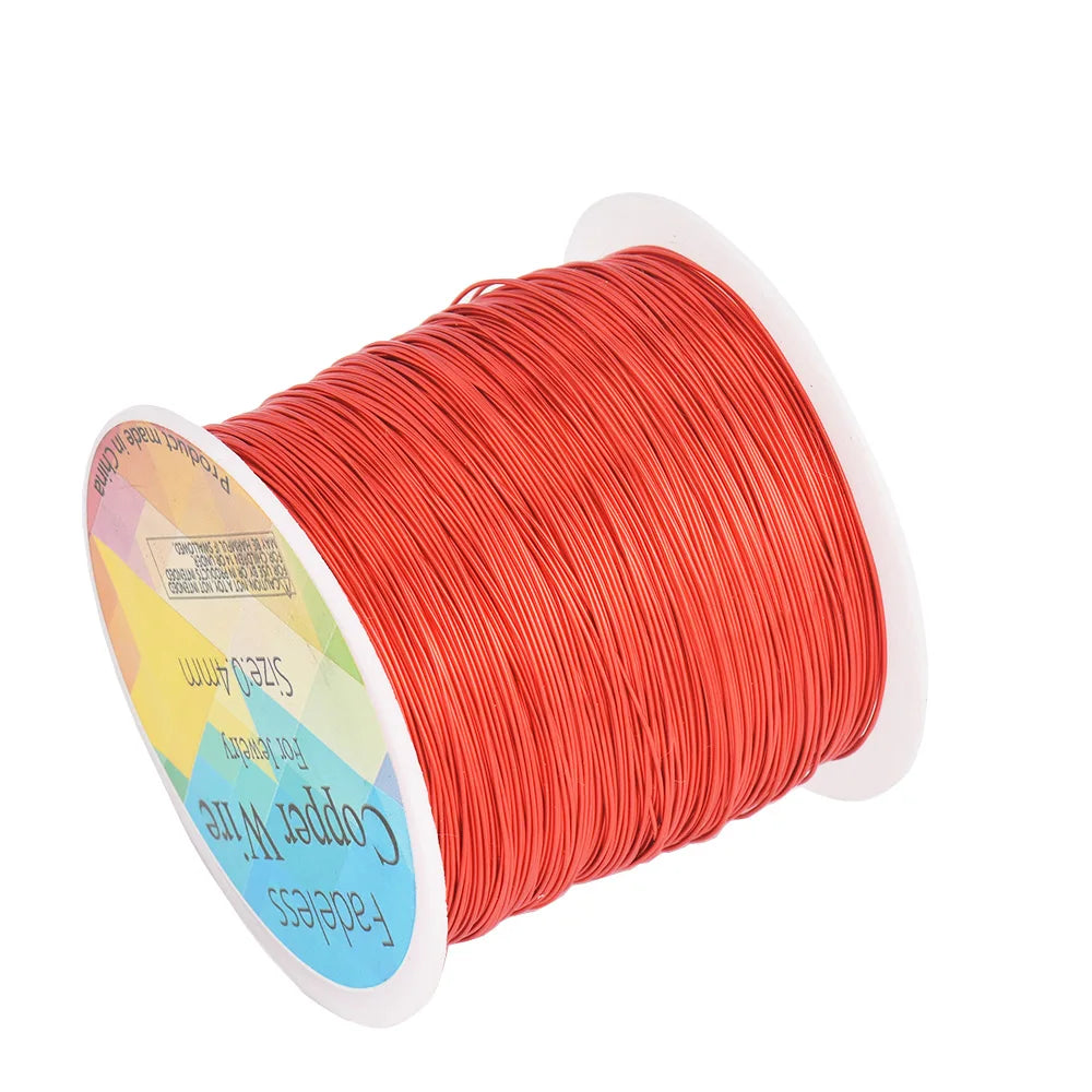 28 26 24Gauge Beading Floral Colored Jewelry Making Copper Craft Wire Soft DIY Metal Craft Art Wire 62-100Meters