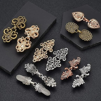 Vintage Sweater Clip Cape Cloak Clips Retro Cardigan Clasp Shawl Collar Clasp Dress Shirt Brooch for Cape Cloak Scarf Clip