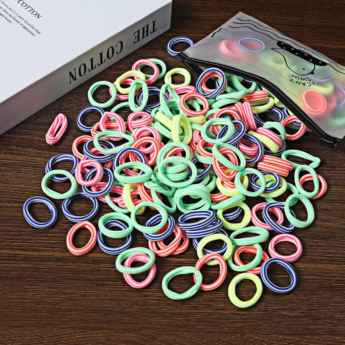 50/100Pcs Colorful Nylon Hair Bands for Children Scrunchie Hair Ties Rubber Band Kids Elastic Hair Leagues Girl Hair Accessor