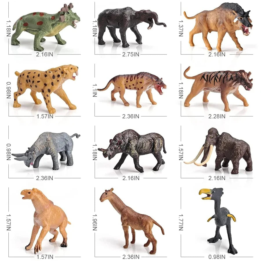 Simulation Plastic Animal Figurines Collection - Marine, Land & Insect Animals Miniature Set Toy for Kids Gift Playset Model 